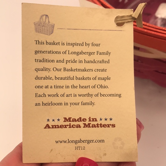 NWT Longaberger 2011 Summer Lovin' Small Ware Basket w/Liner Signed & Dated - Picture 10 of 12